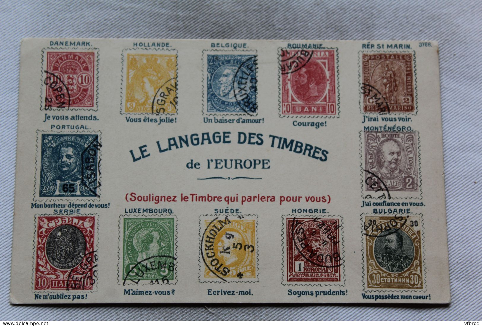 K966, Le Langage Des Timbres, Fantaisie - Collections & Lots