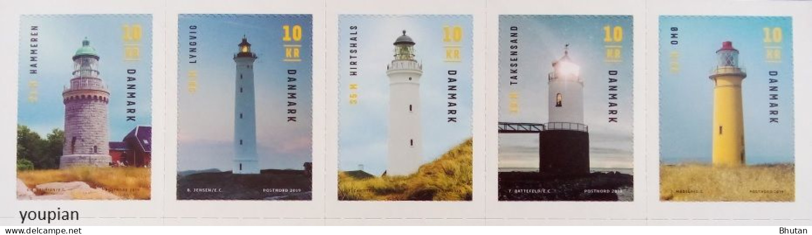 Denmark 2019, Lighthouses, MNH Stamps Set - Nuevos