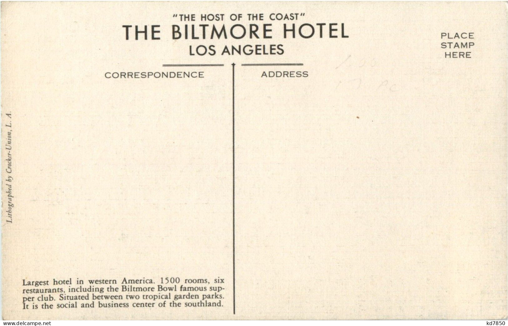 Los Angeles - The Biltmore Hotel - Los Angeles