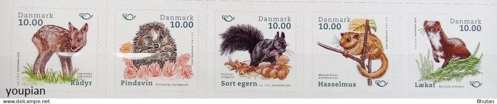 Denmark 2020, Mammals, MNH Stamps Set - Ungebraucht