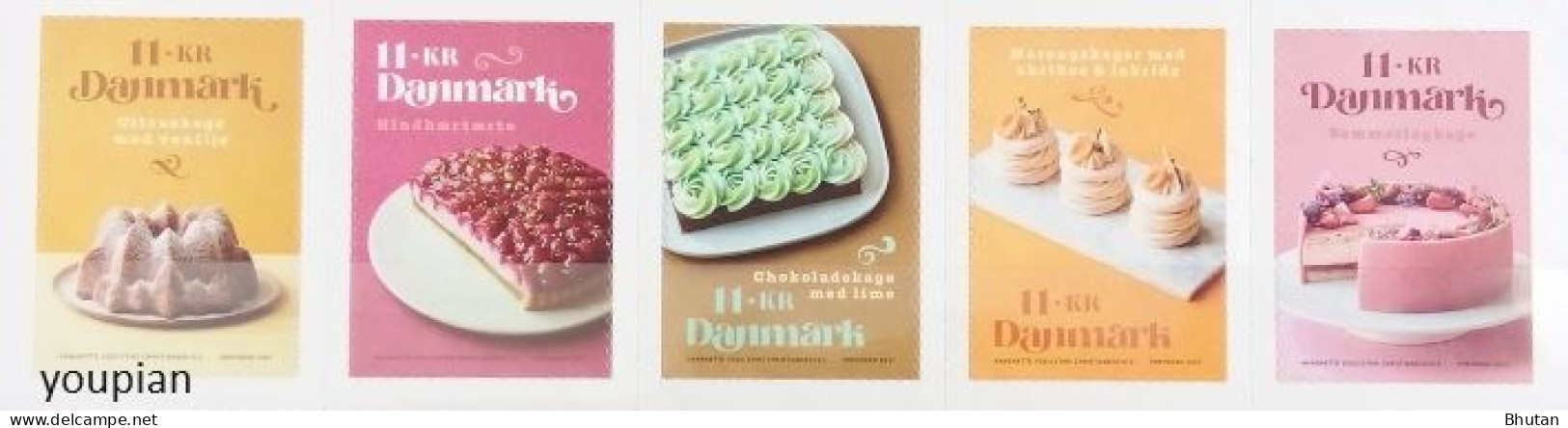 Denmark 2021, Cakes, MNH Stamps Set - Unused Stamps