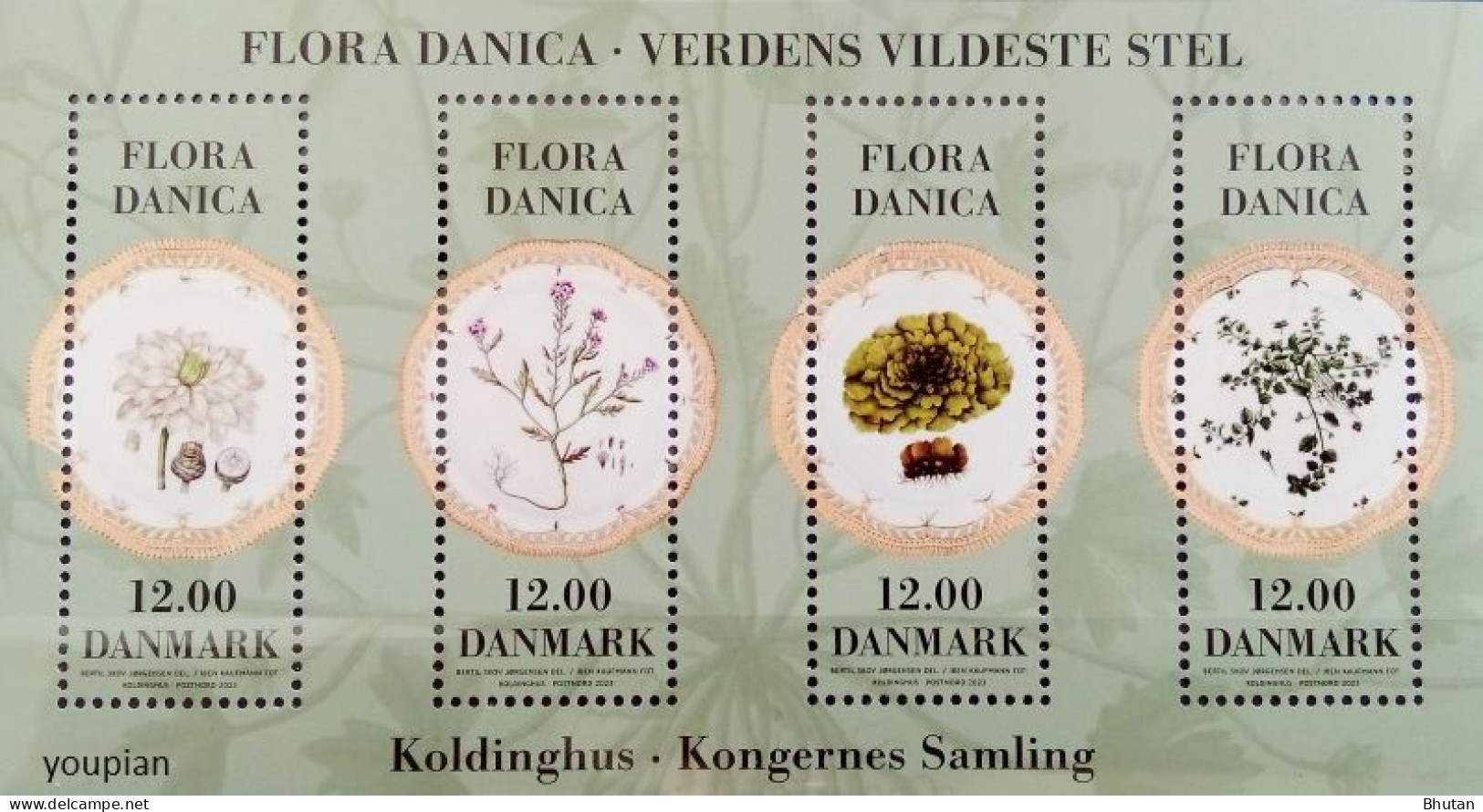 Denmark 2023, Danish Flora, MNH S/S - Nuovi