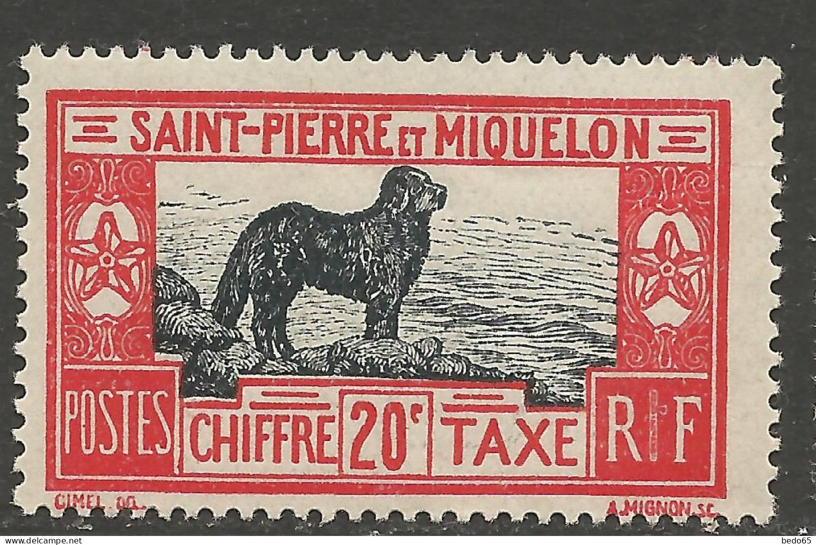 SAINT PIERRE ET MIQUELON TAXE N° 23 NEUF** SANS CHARNIERE  / Hingeless  / MNH - Impuestos