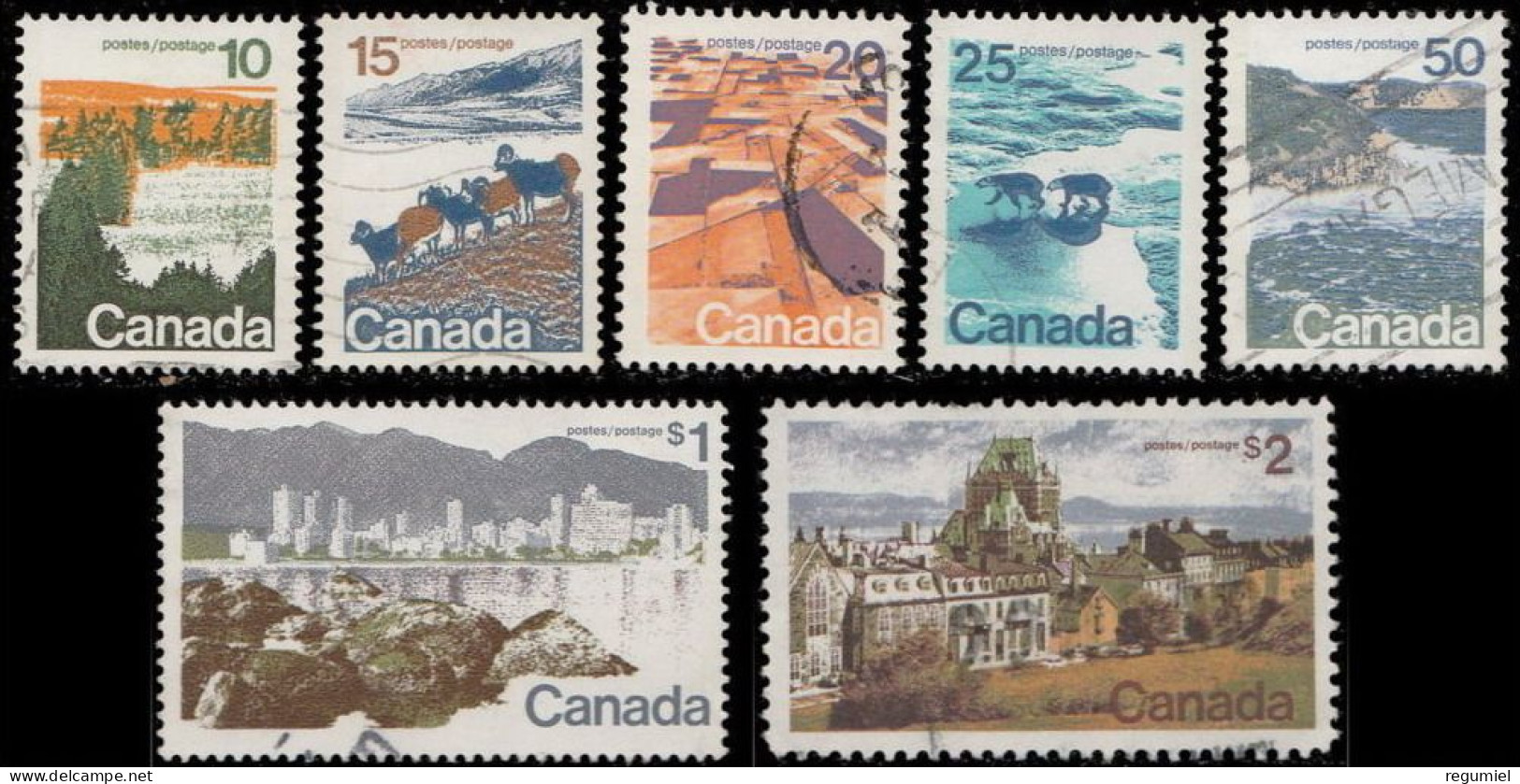 Canada U  471/477 (o) Usado. 1972 - Used Stamps