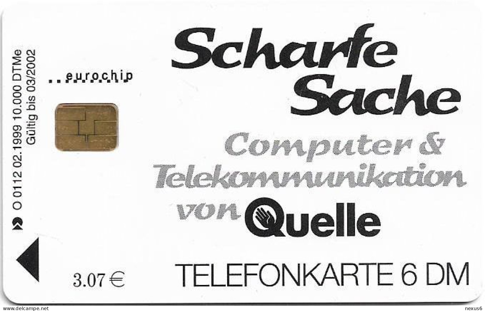 Germany - Quelle - Scharfe Sache - O 0112 - 02.1999, 6DM, 10.000ex, Used - O-Series: Kundenserie Vom Sammlerservice Ausgeschlossen