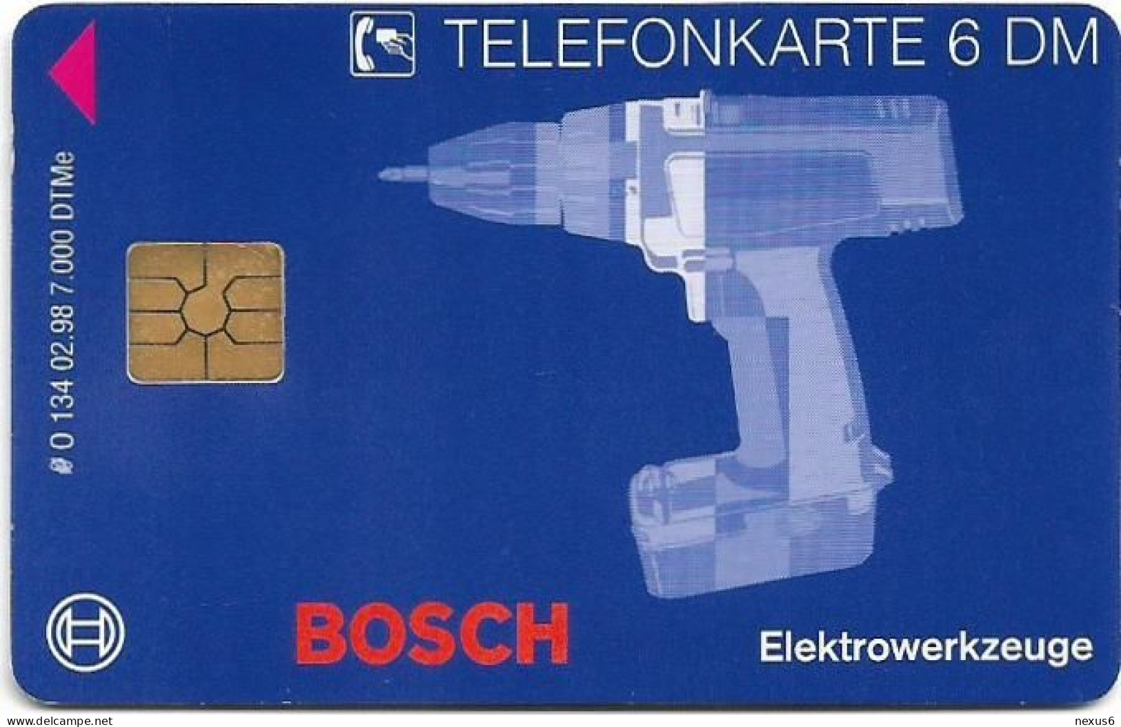 Germany - Bosch Elektrowerkzeuge 5 - Bohrhammer - O 0134 - 02.1998, 6DM, 7.000ex, Used - O-Series: Kundenserie Vom Sammlerservice Ausgeschlossen