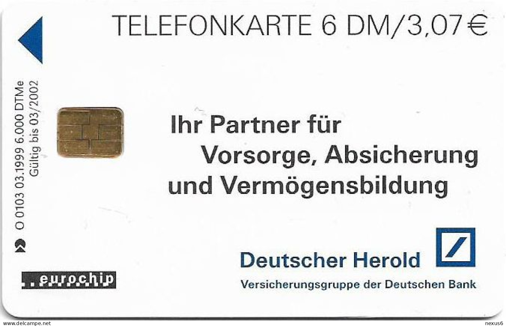 Germany - Deutscher Herold 5 - Bleiben Wir Im Gespräch 3 - O 0103 - 03.1999, 6DM, 6.000ex, Used - O-Series: Kundenserie Vom Sammlerservice Ausgeschlossen