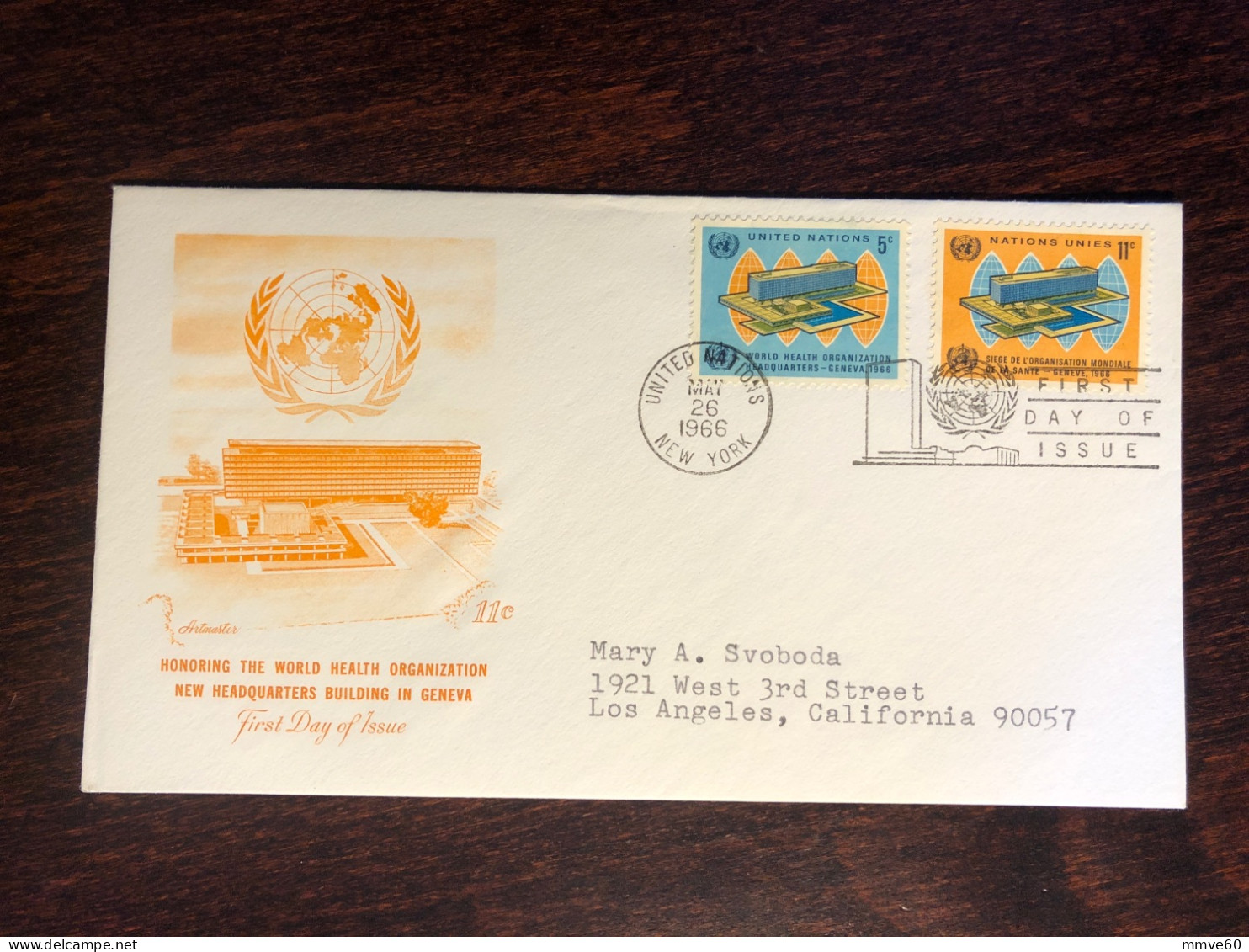 UNITED NATIONS UN UNO FDC 1966 YEAR WHO HEALTH MEDICINE - Briefe U. Dokumente