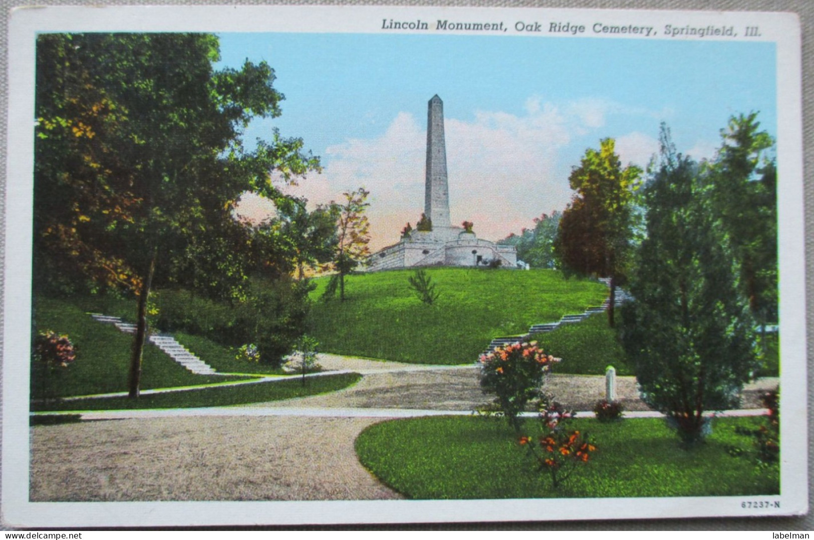 USA UNITED STATES ILLINOIS SPRINGFIELD LINCOLN MONUMENT CARD POSTCARD CARTE POSTALE ANSICHTSKARTE CARTOLINA POSTKARTE - Las Vegas