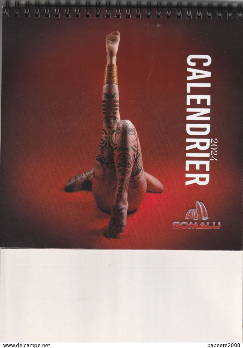 Polynésie Française / Tahiti - Calendrier 2024 - Filles Nues (publicité SOMALU) - Neuf - Grossformat : 2001-...