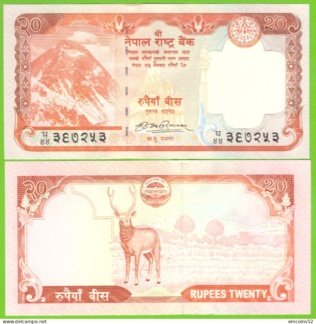 NEPAL 20 RUPEES 2008- P-62a UNC - Nepal