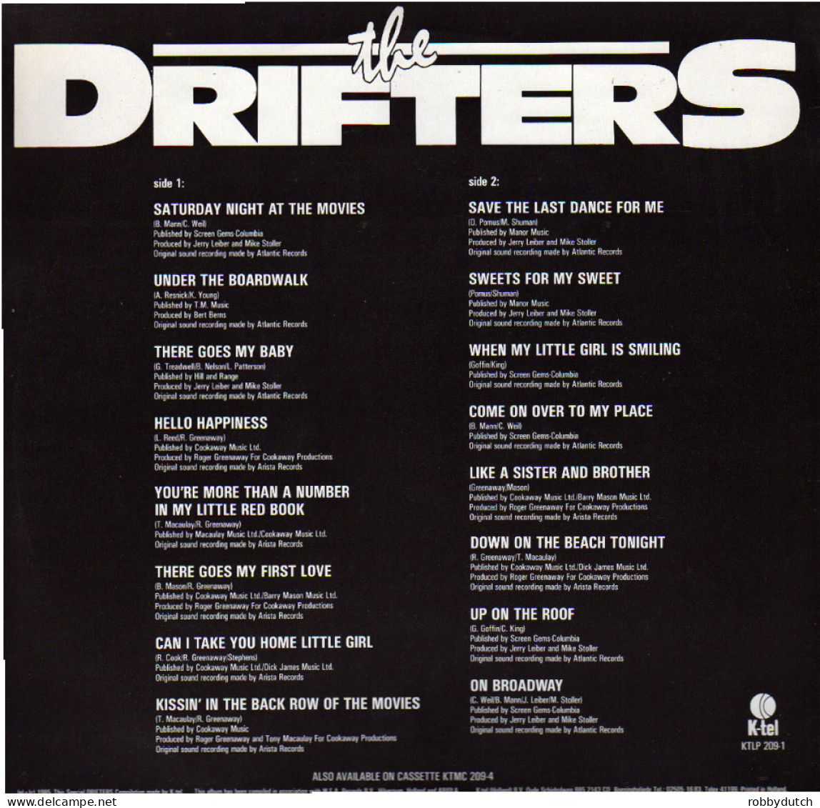 * LP *  DRIFTERS  - SUPERALBUM (the 16 Original Hits) (Holland 1985 EX-) - Soul - R&B