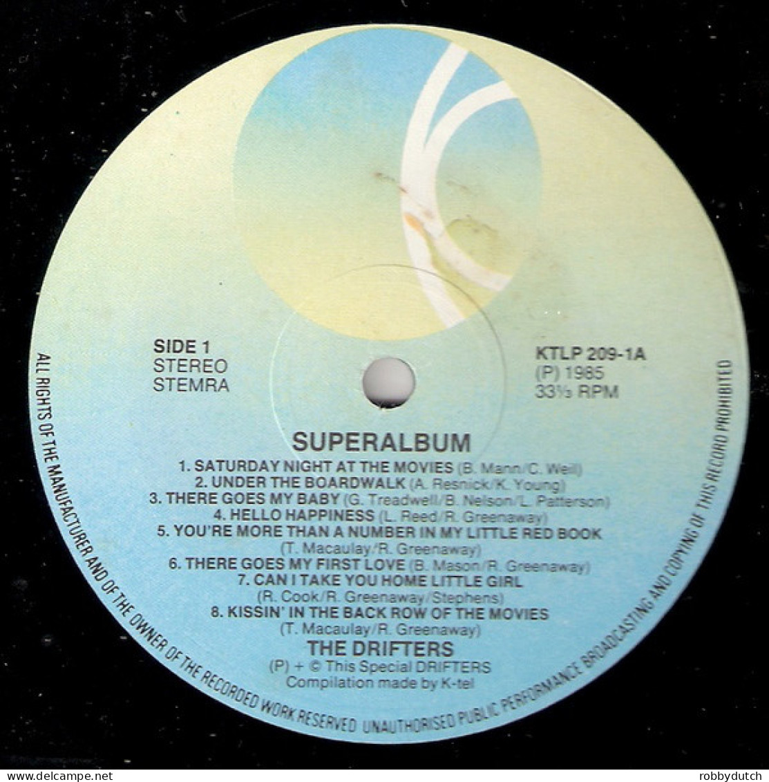 * LP *  DRIFTERS  - SUPERALBUM (the 16 Original Hits) (Holland 1985 EX-) - Soul - R&B