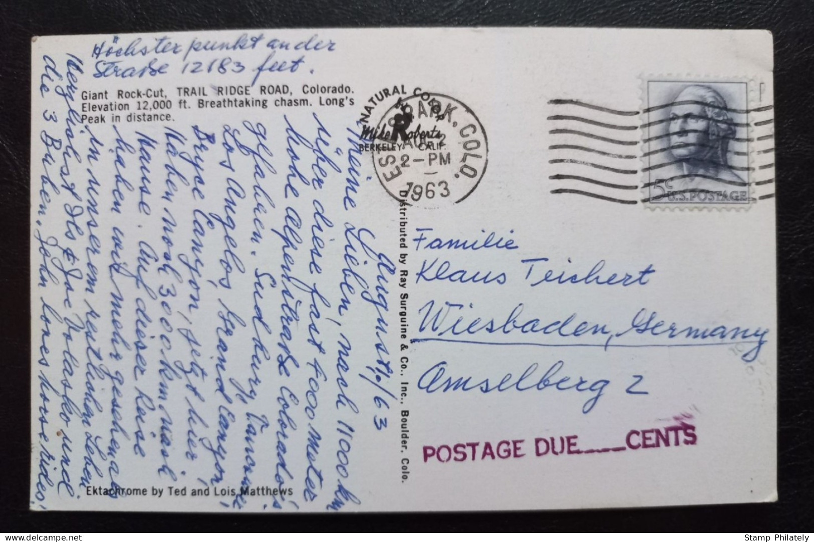 United States Colorado Used Postcard With Stamp - Autres & Non Classés