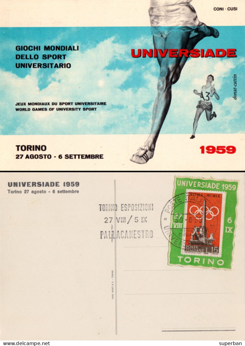 UNIVERSIADE 1959  : TORINO - ITALIA / WORLD GAMES OF UNIVERSITY SPORT : PALLACANESTRO / BASKET-BALL (an005) - Baloncesto