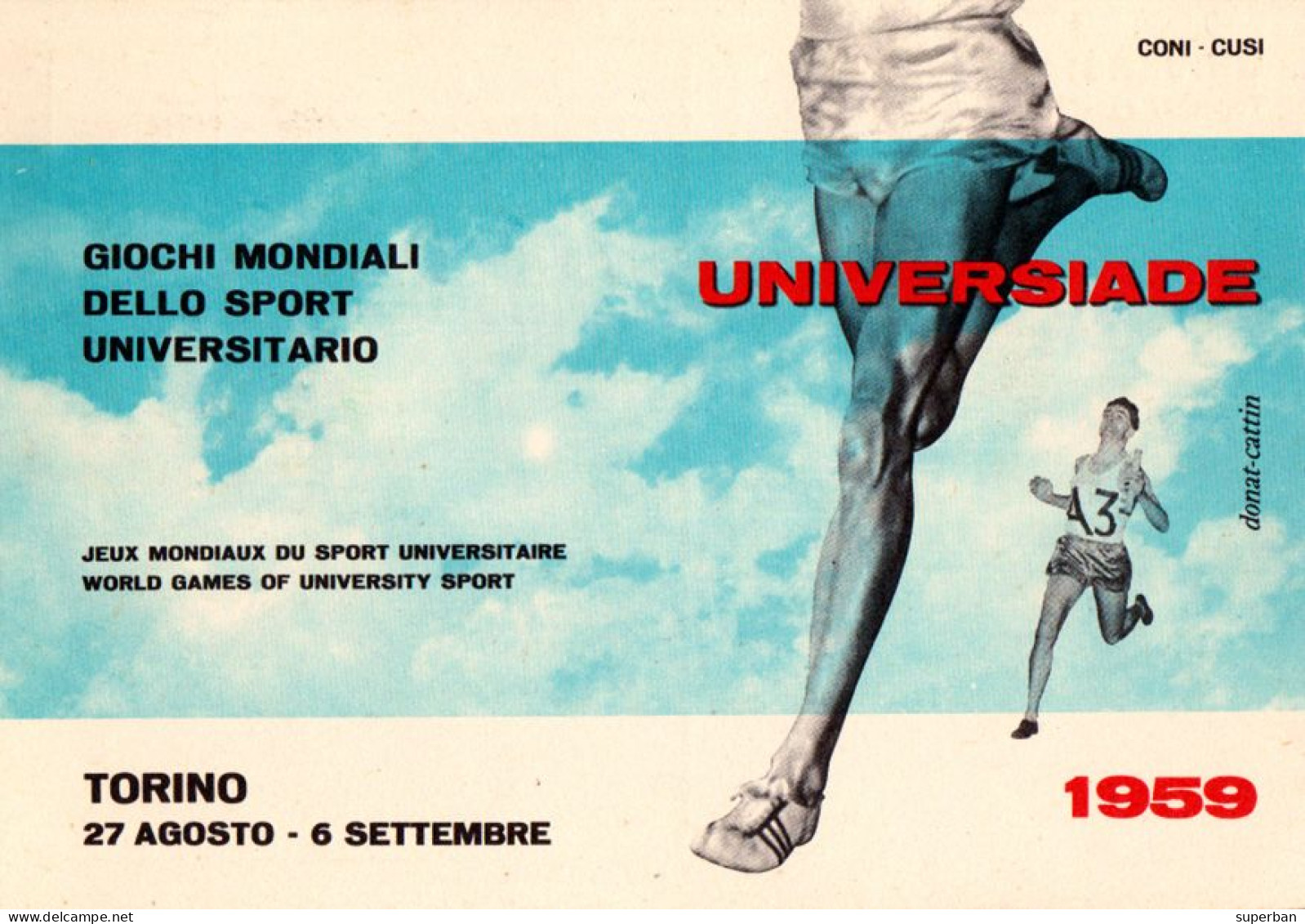 UNIVERSIADE 1959  : TORINO - ITALIA / WORLD GAMES OF UNIVERSITY SPORT : PALLACANESTRO / BASKET-BALL (an005) - Basketball