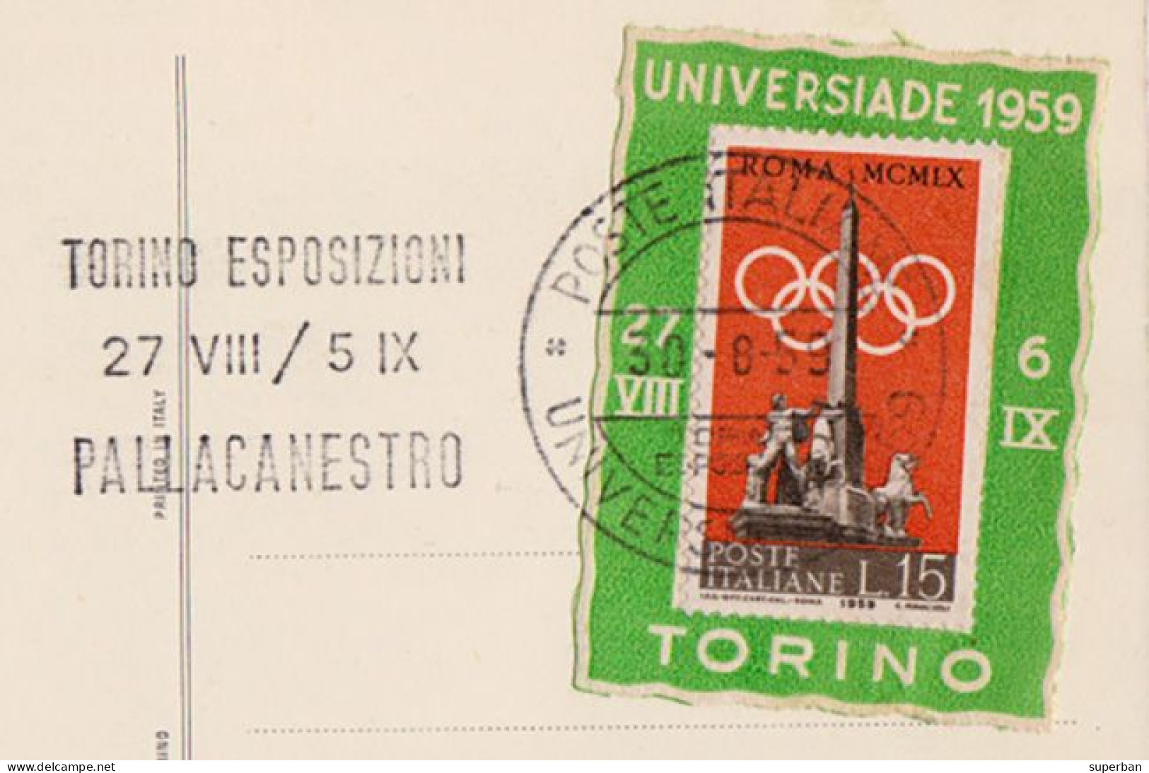 UNIVERSIADE 1959  : TORINO - ITALIA / WORLD GAMES OF UNIVERSITY SPORT : PALLACANESTRO / BASKET-BALL (an005) - Pallacanestro