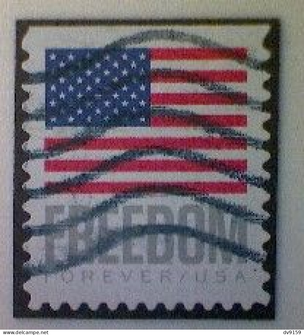 United States, Scott #5790, Used(o) Booklet, 2023, Flag Definitive: Freedom Flag, (63¢) Forever - Used Stamps