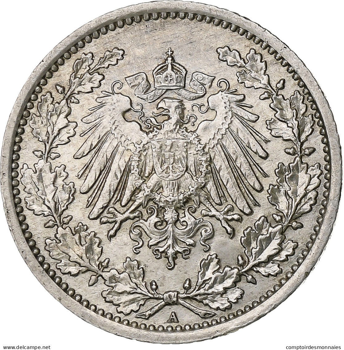 Monnaie, GERMANY - EMPIRE, 1/2 Mark, 1918, Berlin, SPL, Argent, KM:17 - 1/2 Mark