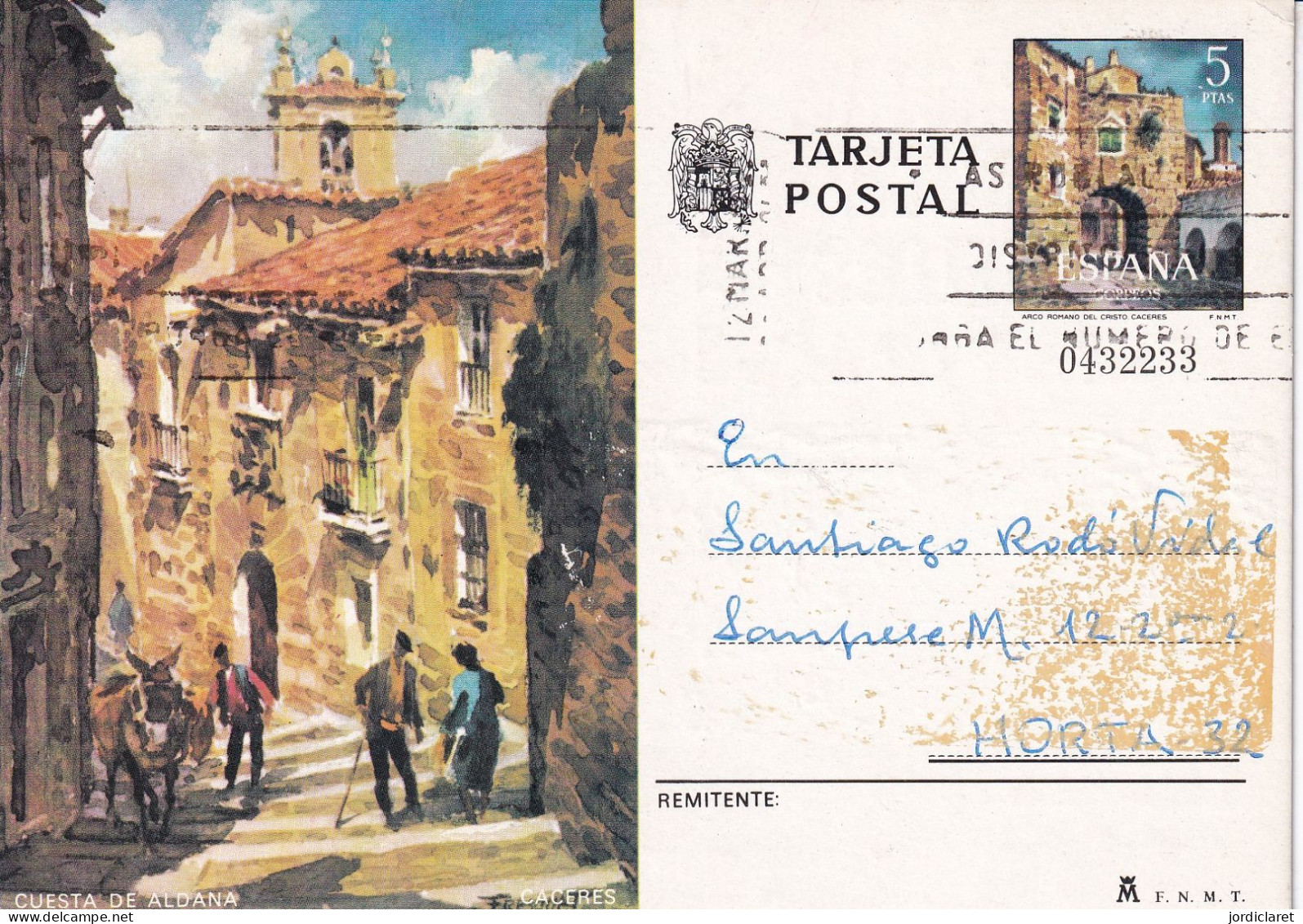 ENTERO POSTAL  CIRCULADO  IMPRESO AL DORSO - 1931-....