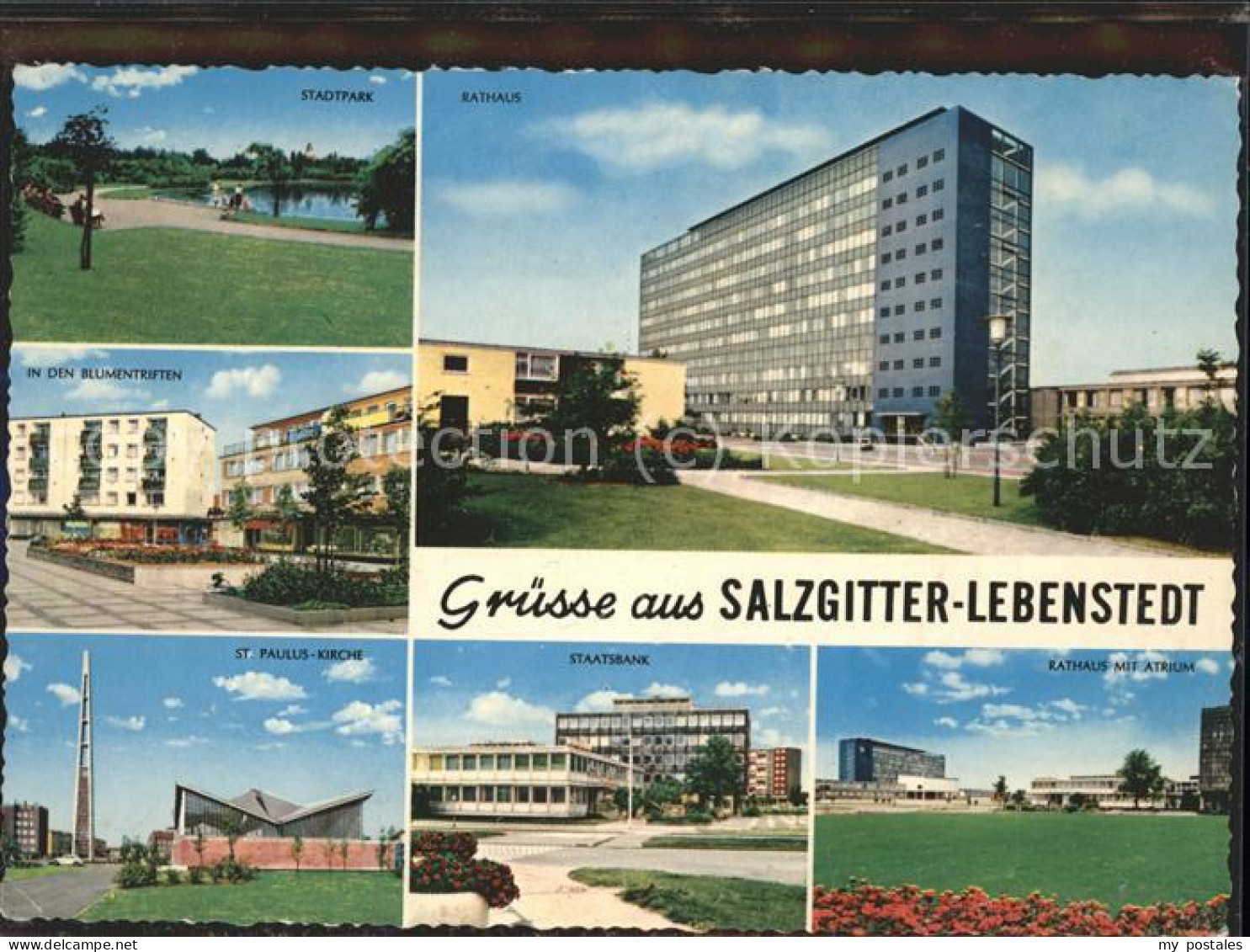 41482363 Lebenstedt Rathaus Hochhaus St.Paulus-Kirche Lebenstedt - Salzgitter