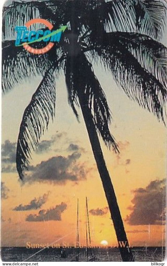 ST. EUSTATIUS(chip) - Sunset On St.Eustatius, Teccom Telecard First Issue 60 Units, Used - Antillen (Nederlands)