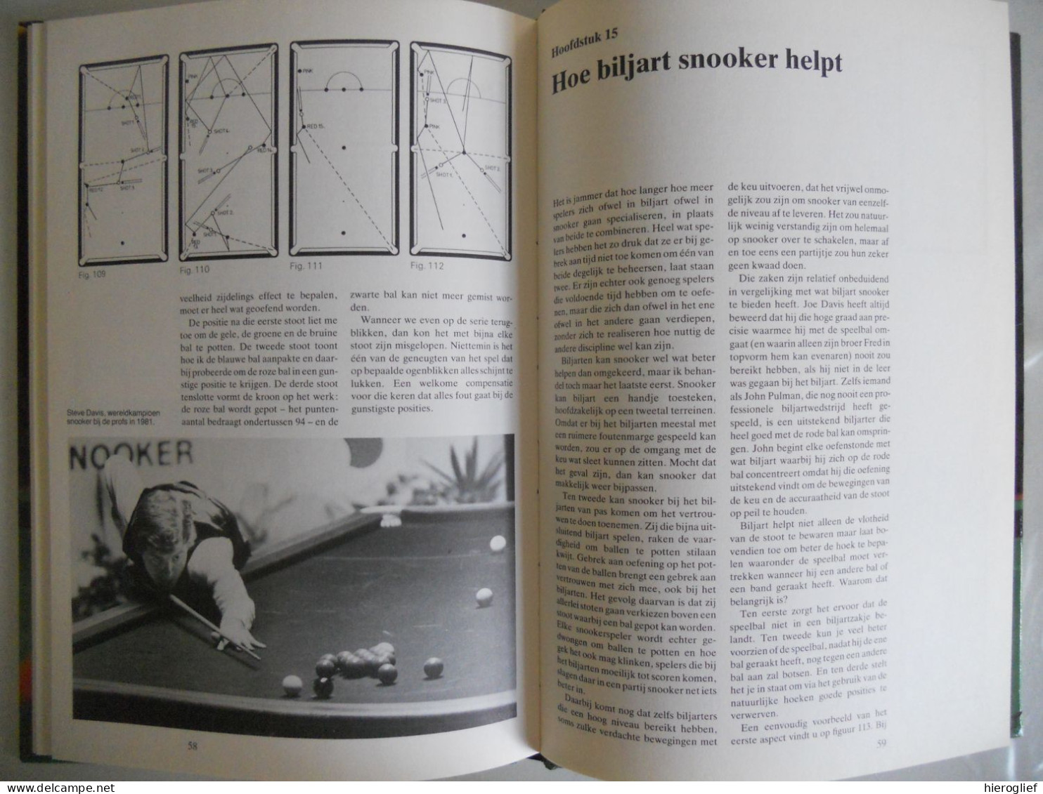 SNOOKER door Rex Williams bokken effectstoten snookeren potten laken tafel oefenen biljart 100-grens