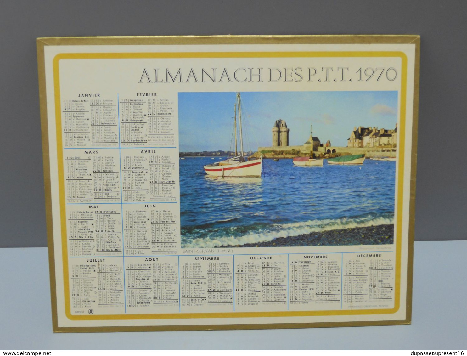 -ANCIEN CALENDRIER ALMANACH PTT  1970 39 LONS LE SAULNIER DOLE COLLECTION    E - Big : 1961-70