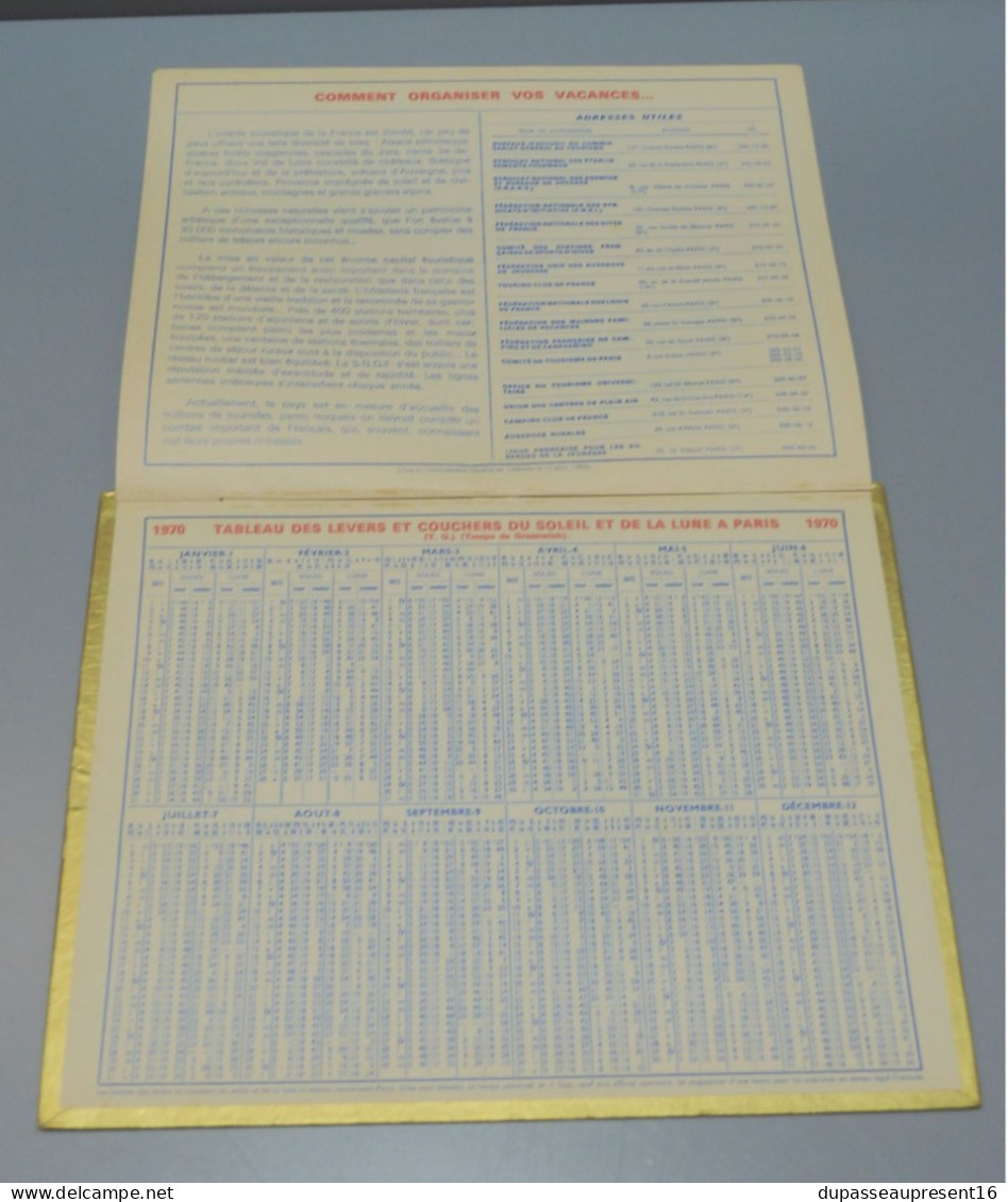 -ANCIEN CALENDRIER ALMANACH PTT  1970 39 LONS LE SAULNIER DOLE COLLECTION    E