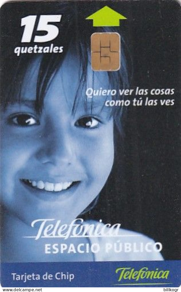 GUATEMALA - Children 1/Little Girl, Telefonica First Issue Q15, Used - Guatemala