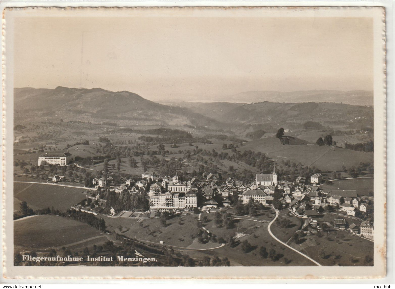 Schweiz, Menzingen Institut, Fliegeraufnahme - Menzingen