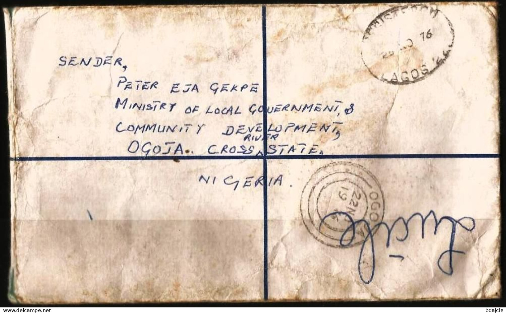 Nigéria - Lettre Recommandée - Ogoja Pour Lagos - 22-11-1976 - Nigeria (1961-...)