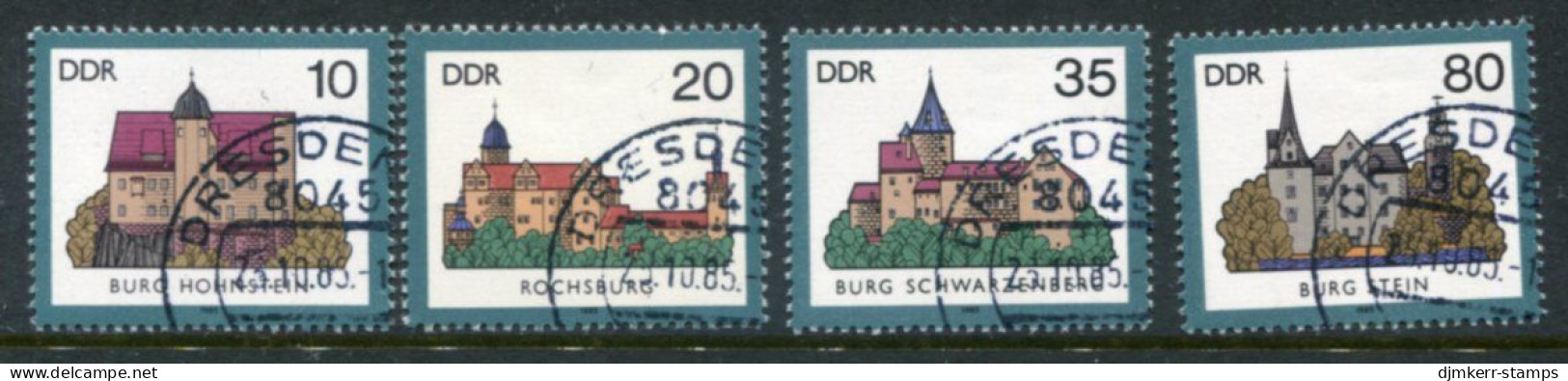 DDR 1985 Castles II Used.  Michel 2976-79 - Used Stamps