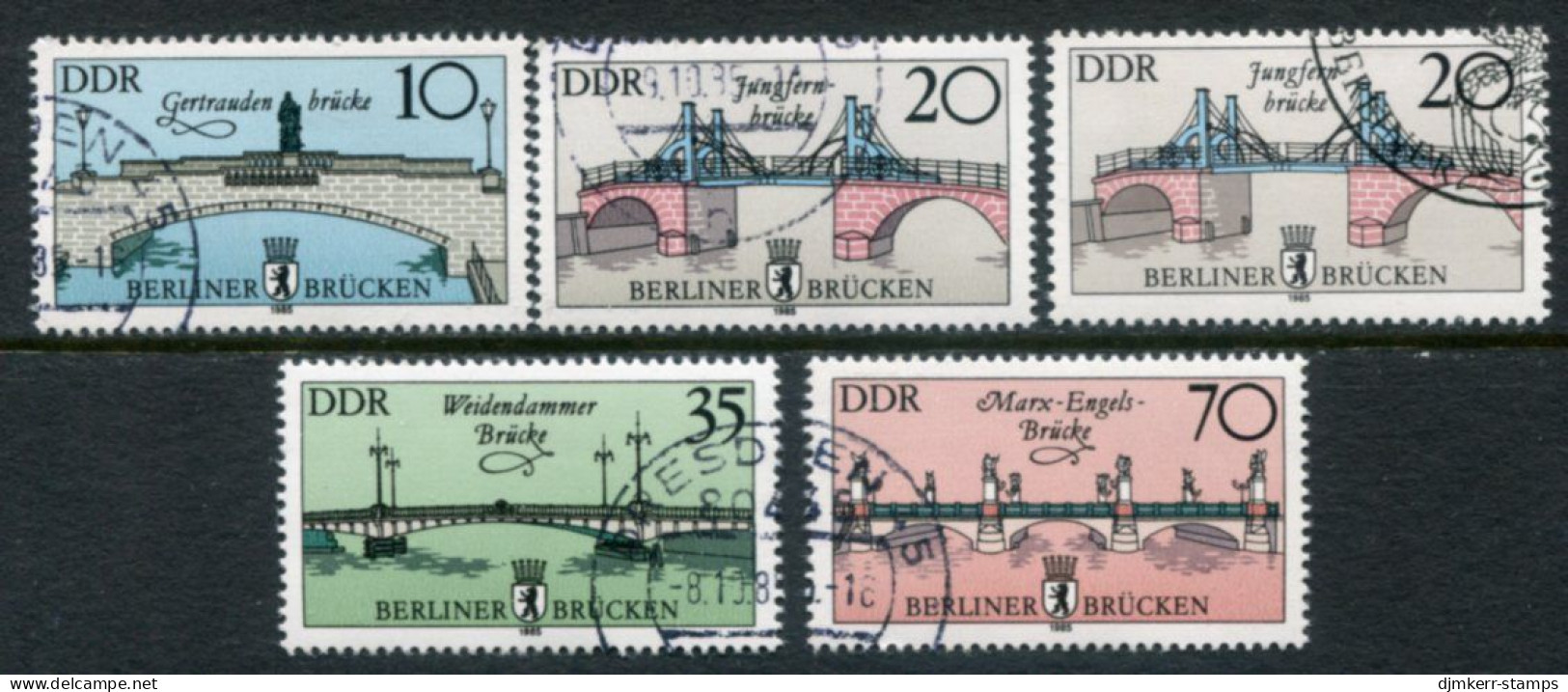 DDR 1985 Berlin Bridges With Both 20 Pf. Used.  Michel 2972-75 - Used Stamps