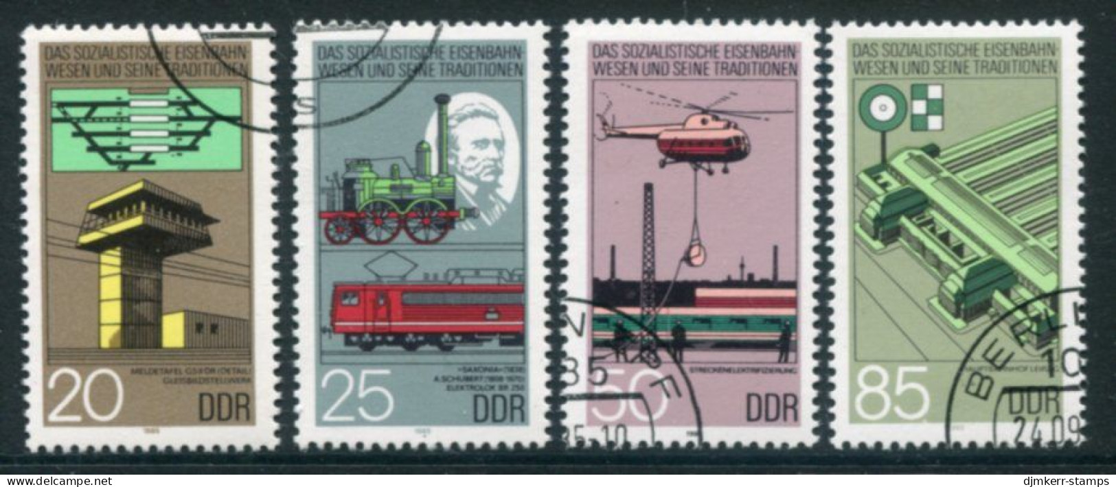 DDR 1985 Railway Development Used.  Michel 2968-71 - Used Stamps