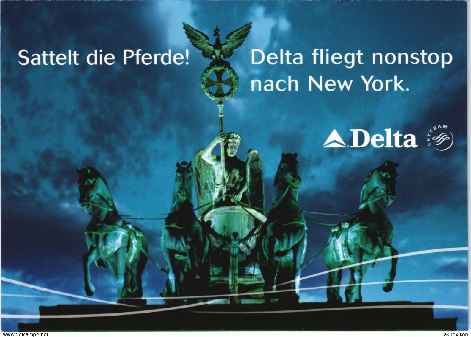 Ansichtskarte Tegel-Berlin Flughafen - DELTA Airlines Werbekarte 2004 - Tegel