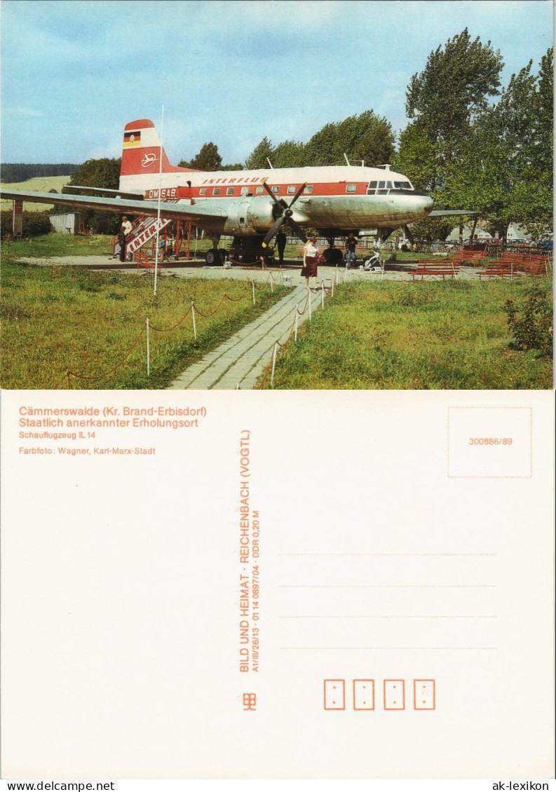 Cämmerswalde-Neuhausen (Erzgebirge) Schauflugzeug IL-14 Am Boden 1985/1989 - Neuhausen (Erzgeb.)