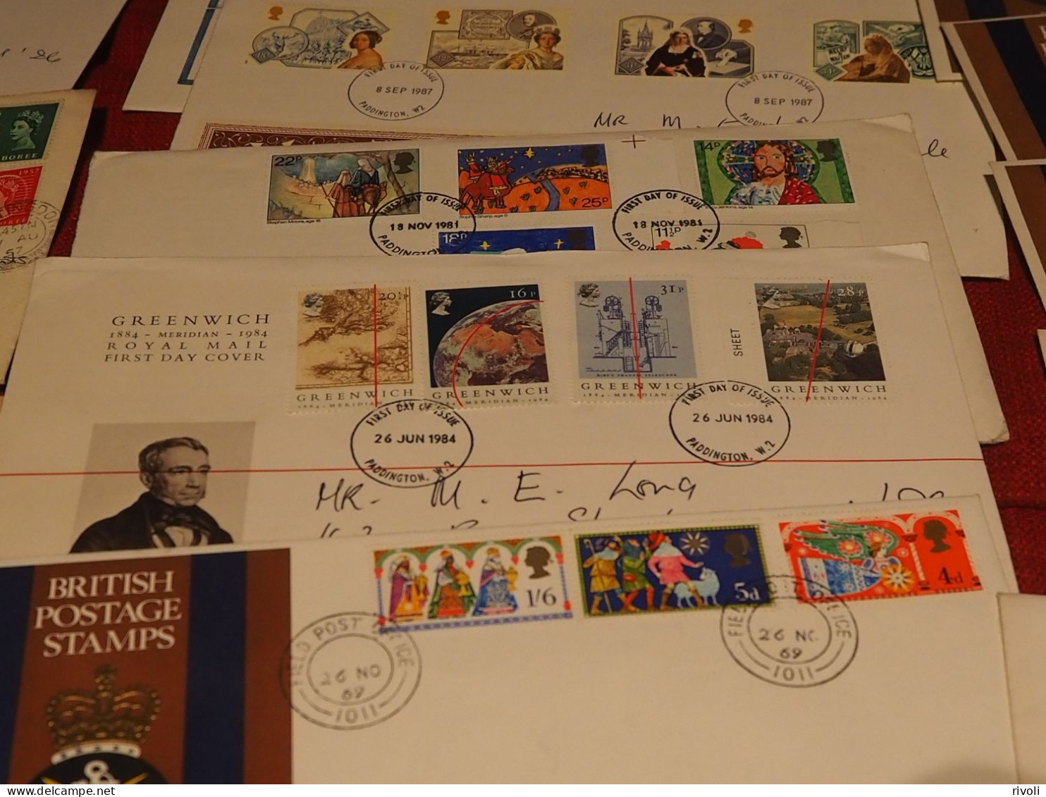 ROYAUME UNI - GB - LOT DE 47 Enveloppe FDC -AEROGRAMME - CARTE - 1952-1971 Em. Prédécimales