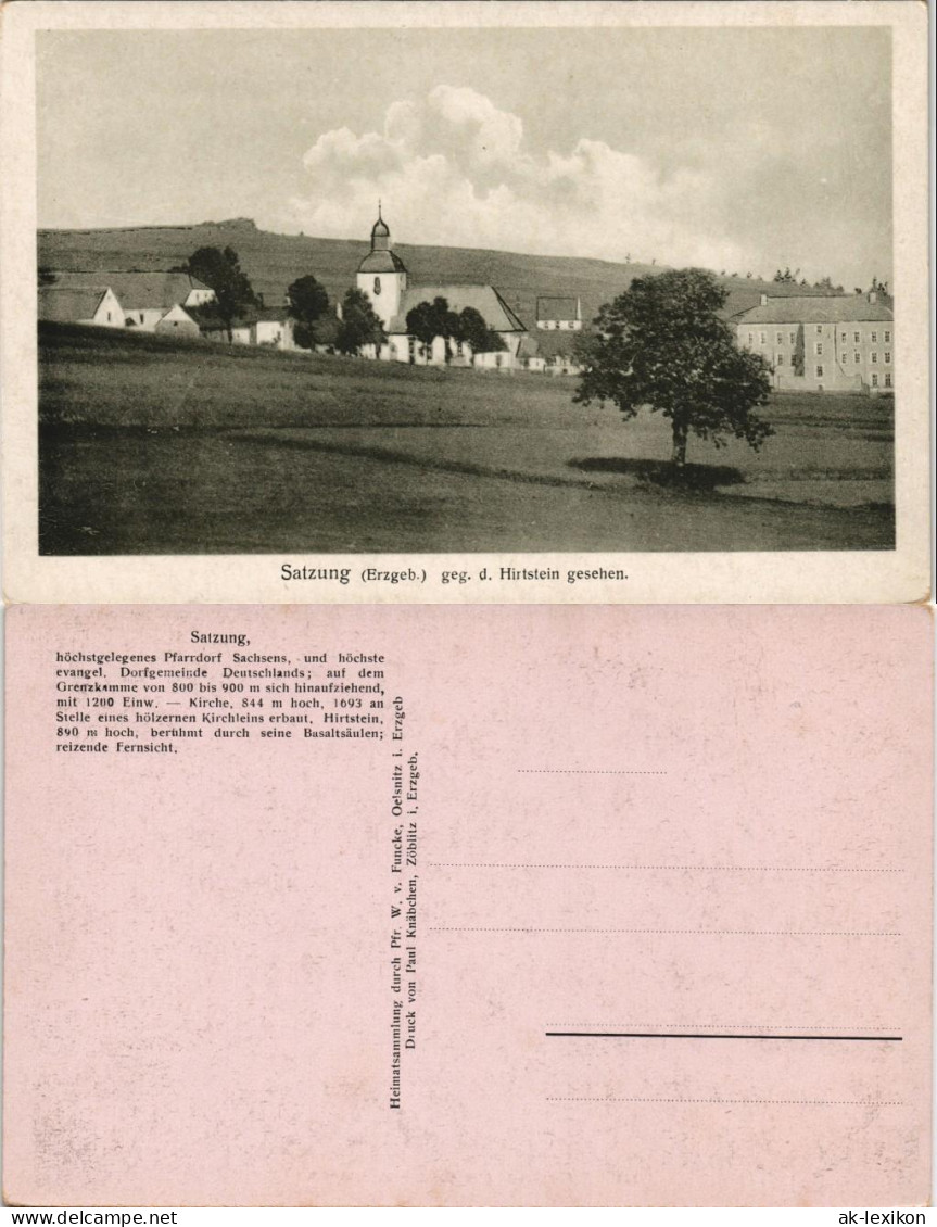 Satzung Am Hirtstein-Marienberg Im Erzgebirge Satzung  Hirtstein Gesehen 1930 - Marienberg