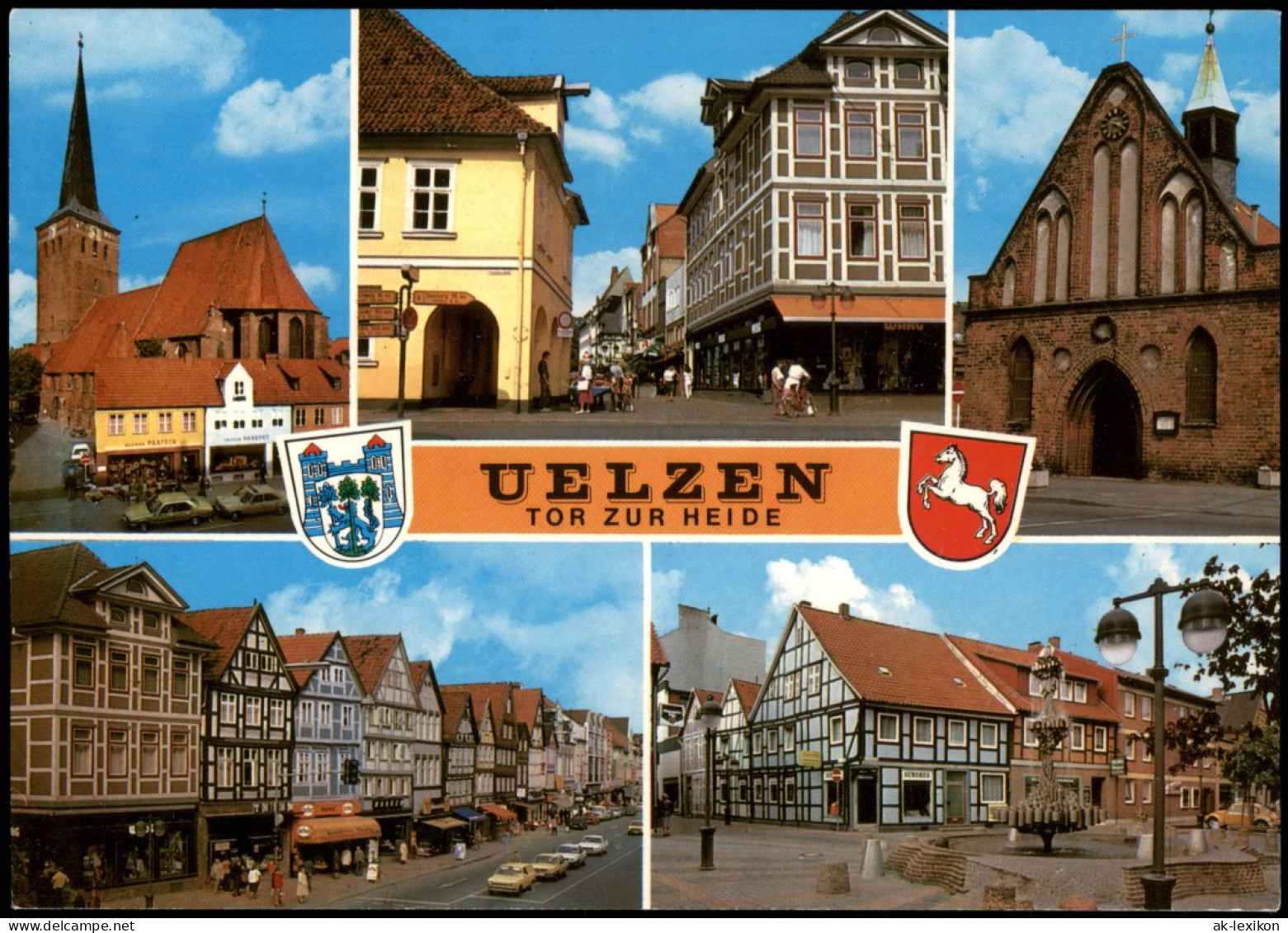 Ansichtskarte Uelzen Mehrbild-AK "Tor Zur Heide" Stadtteilansichten 1980 - Uelzen