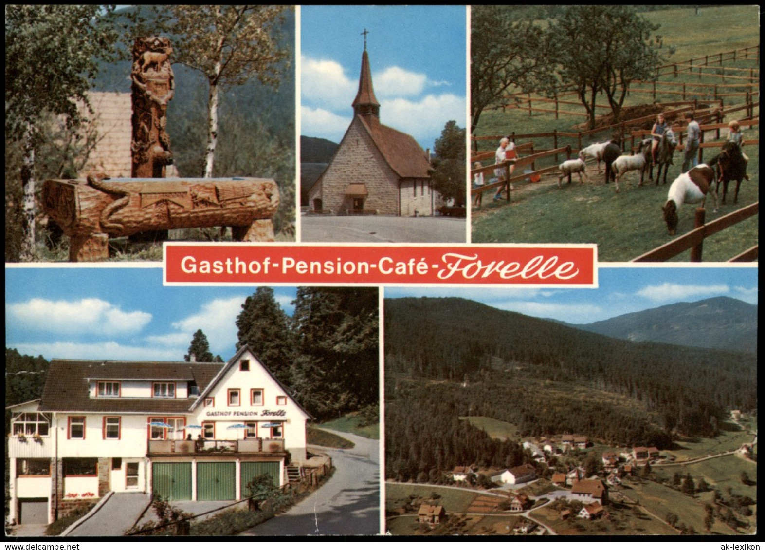 Hundsbach-Forbach (Baden) Mehrbildkarte Mit Gasthof-Pension-Café-Forelle 1975 - Forbach