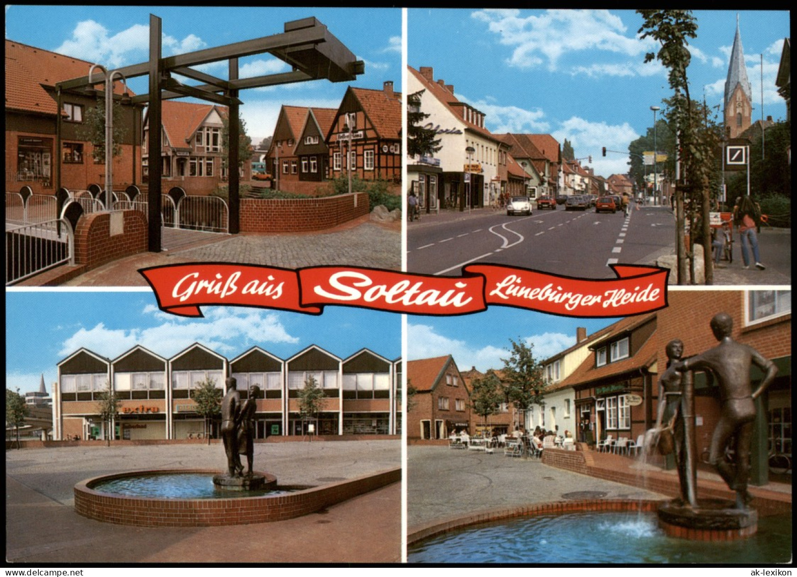 Ansichtskarte Soltau Mehrbildkarte Mit 4 Color Ortsansichten 1980 - Soltau
