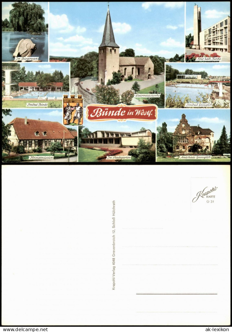 Ansichtskarte Bünde Kirchen, Museum, Amtshaus Uvm 1981 - Buende