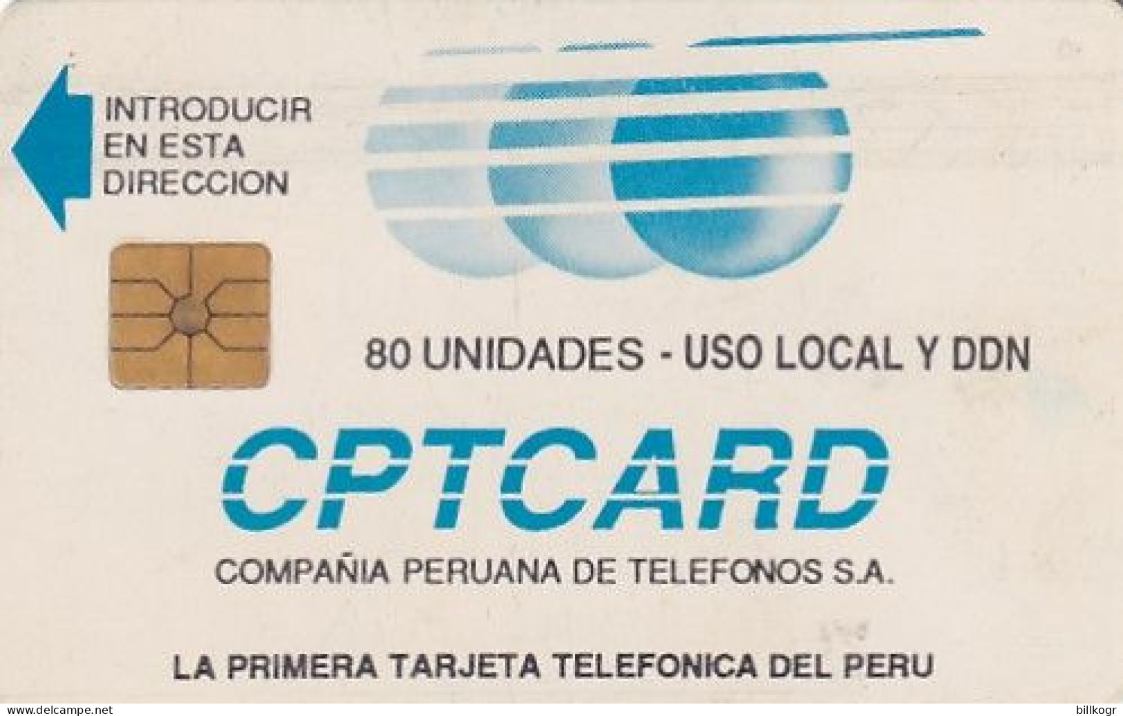 PERU - Telecom Logo, CPT First Issue 80 Units(glossy), Used - Perù
