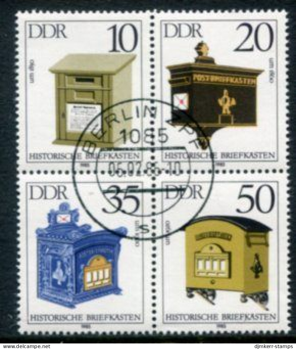 DDR 1985 Histpric Letterboxes In Block Used .  Michel 2924-27 - Gebraucht