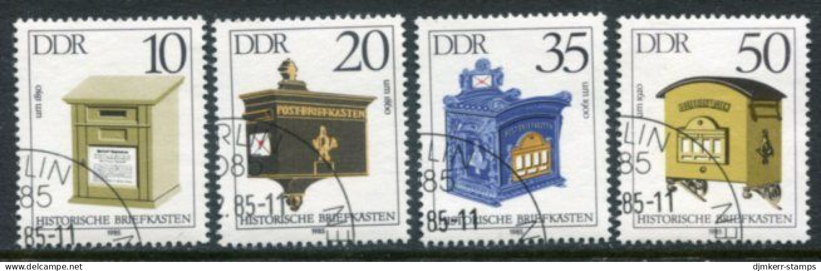 DDR 1985 Histpric Letterboxes Singles Used .  Michel 2924-27 - Used Stamps