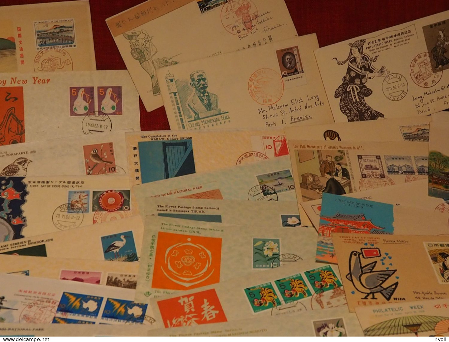 JAPON JAPAN lot de 87 FDC DE 1957 à 1971 (MAJORITE 1958)