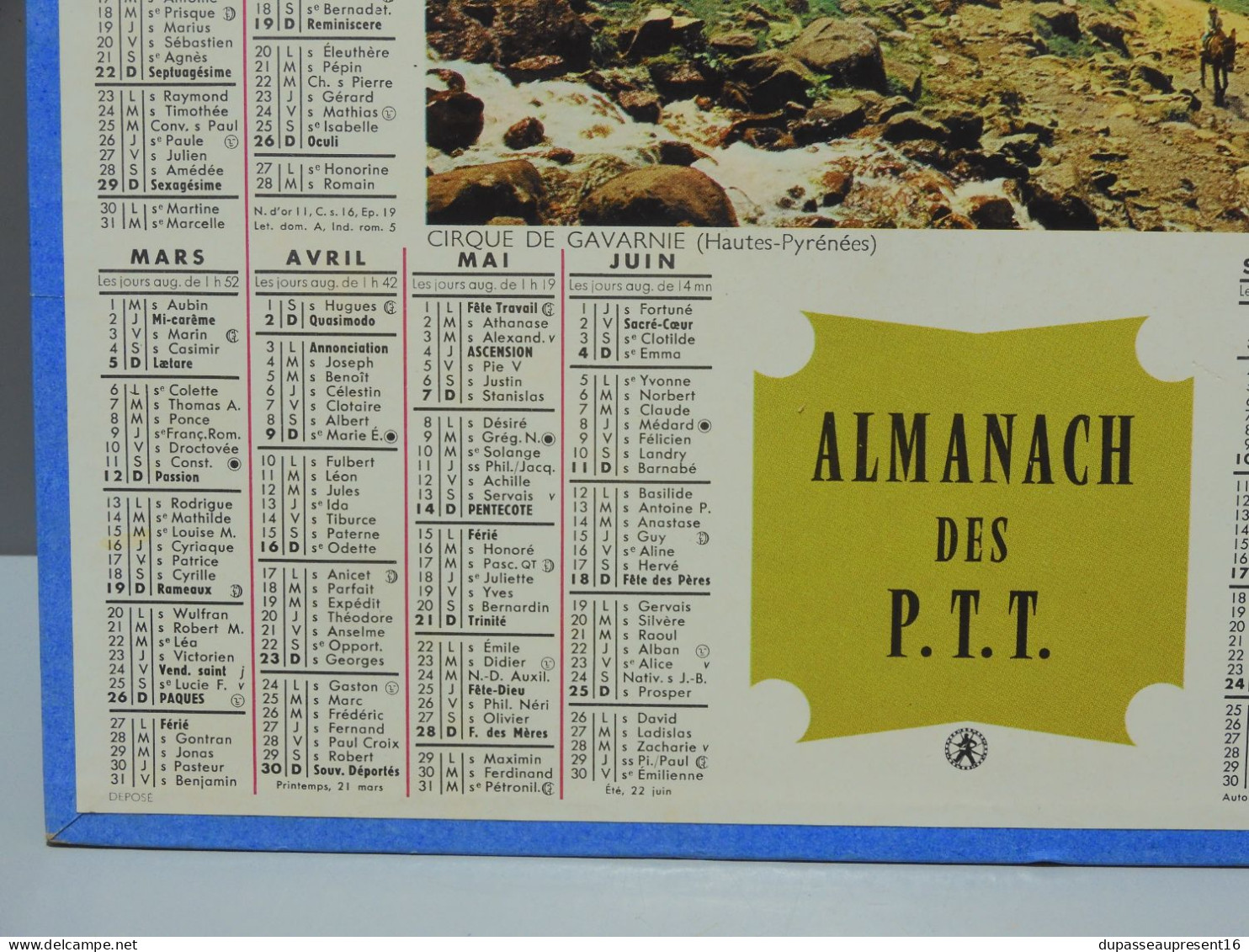 -ANCIEN CALENDRIER ALMANACH PTT 1970 39 LONS LE SAULNIER DOLE COLLECTION    E - Formato Grande : 1961-70