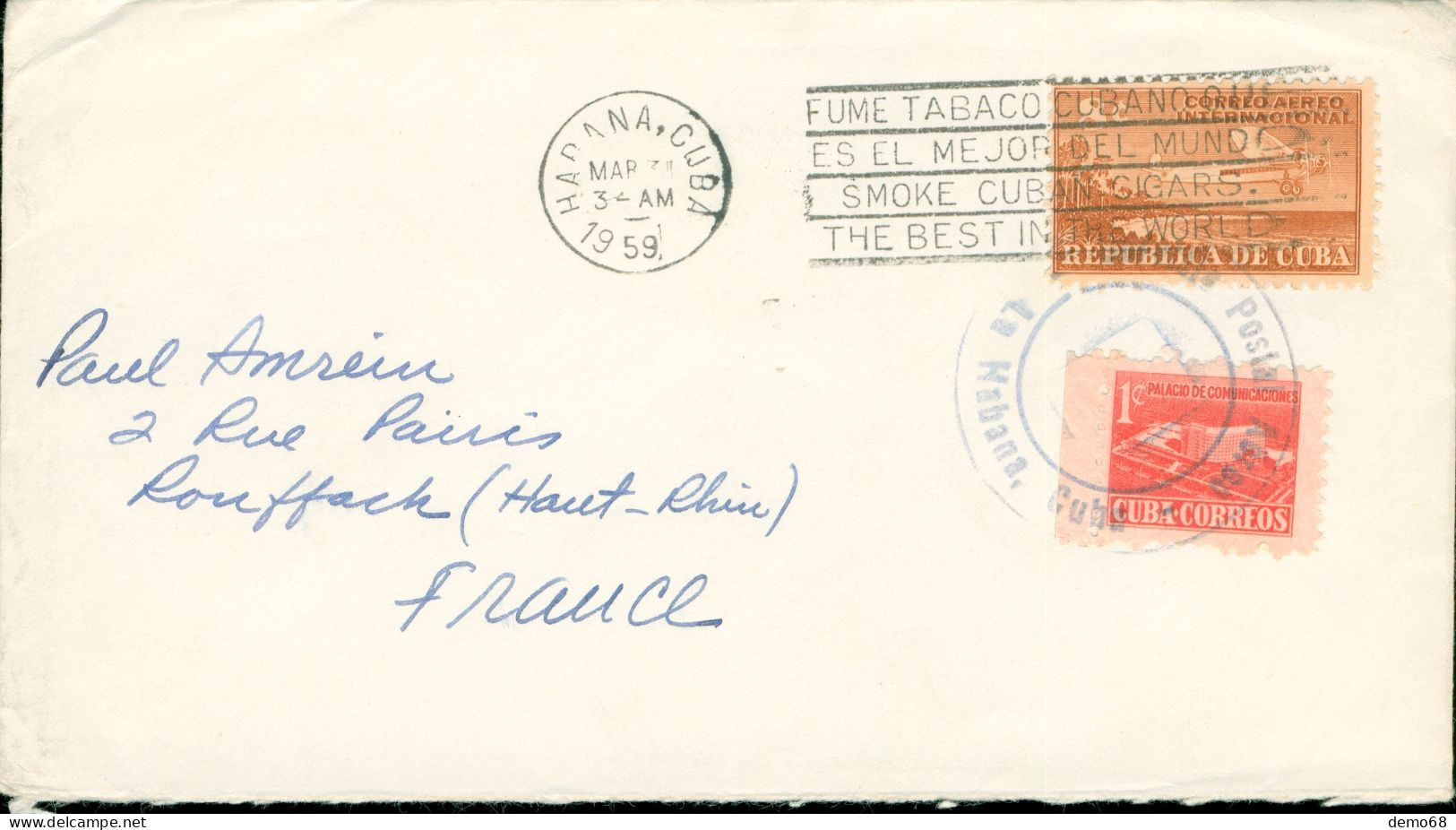 Amérique Cuba Stamp Timbre Sur Enveloppe 1959   Lot De  3 Enveloppes Dont Une First Day Cover - Other & Unclassified