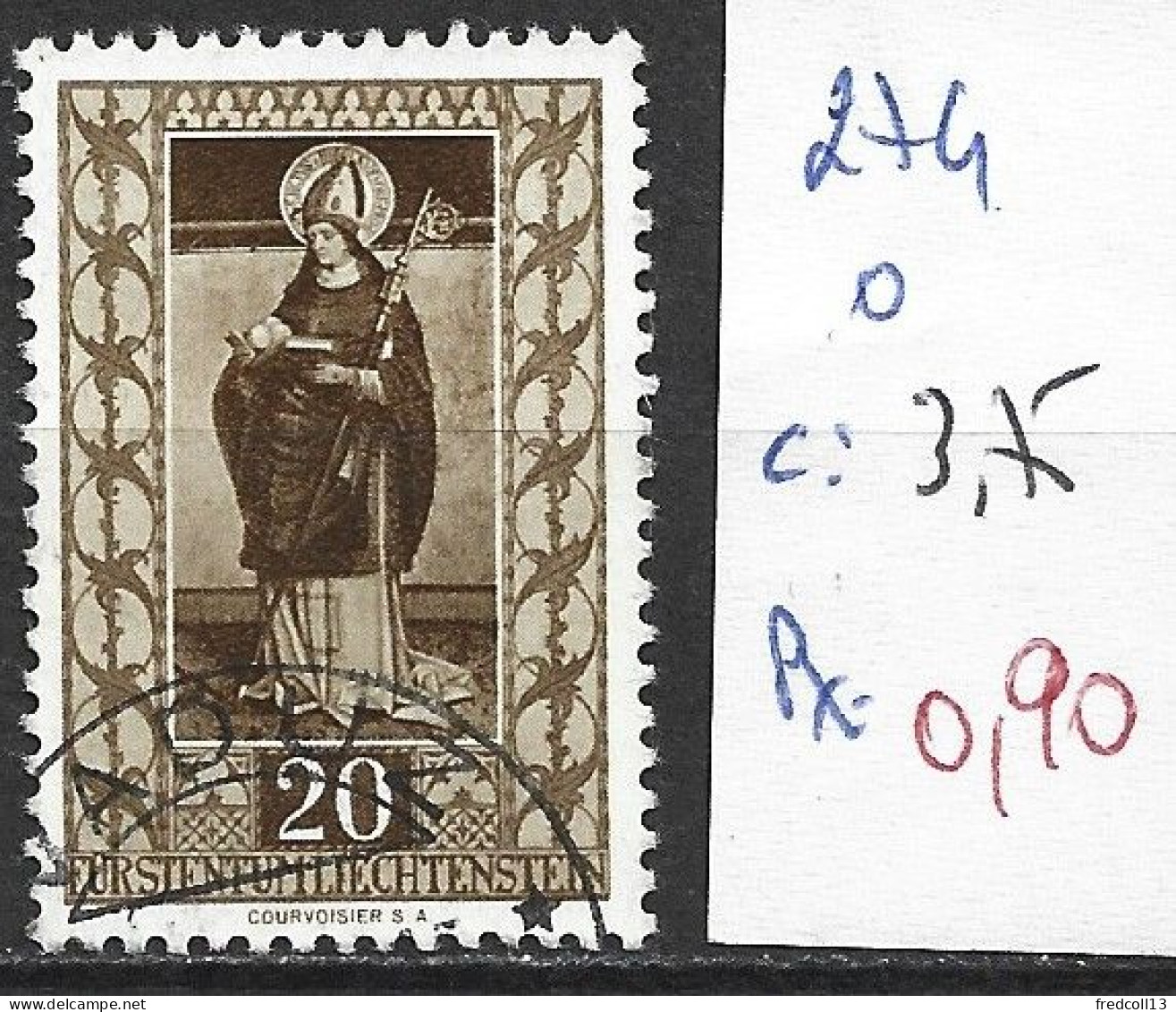 LIECHTENSTEIN 274 Oblitéré Côte 3.75 € - Used Stamps